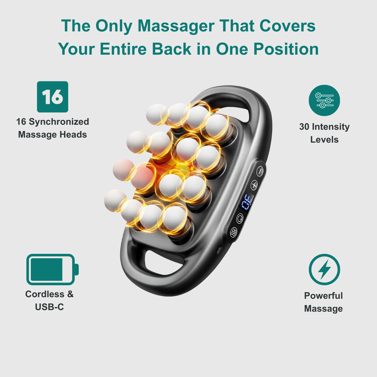 ReviFlex™ 16-Head Deep Tissue Massager