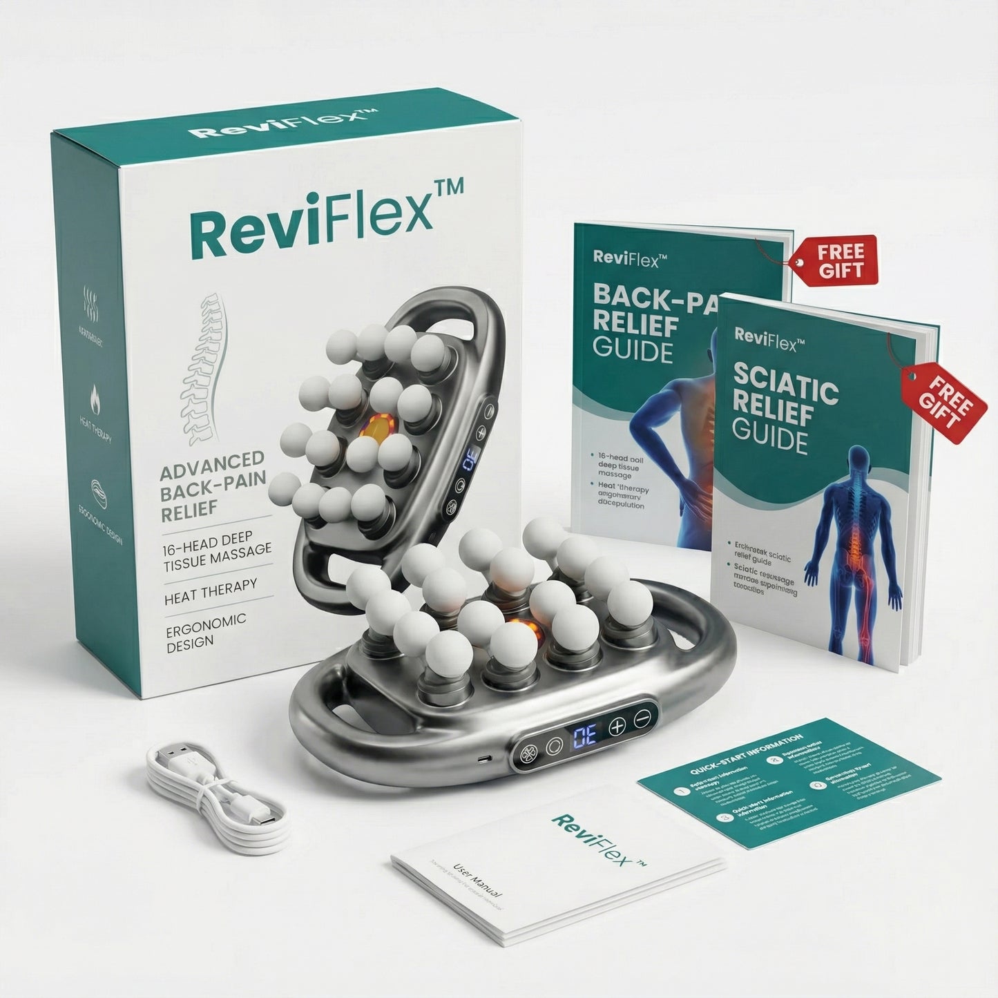 ReviFlex™ 16-Head Deep Tissue Massager