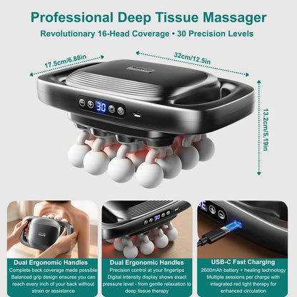 ReviFlex™ 16-Head Deep Tissue Massager